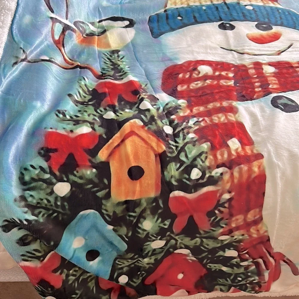 NWOT Xmas Snowman Blanket